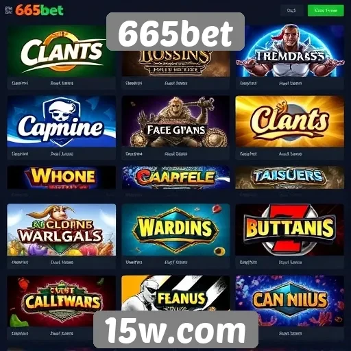 Variedade de jogos disponíveis no 665bet